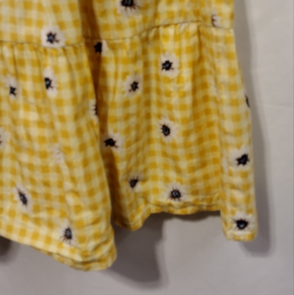 Derek Heart Cutout Tiered Dress Women's S Yellow Retro 90s Y2K Cottagecore Beach - Picture 4 of 8